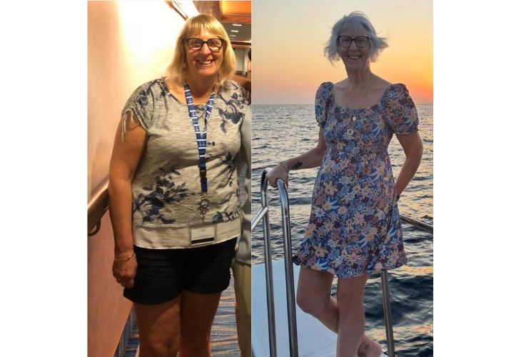 Before and after high protein diet