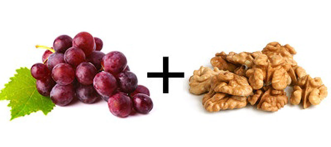 Grapes and walnuts