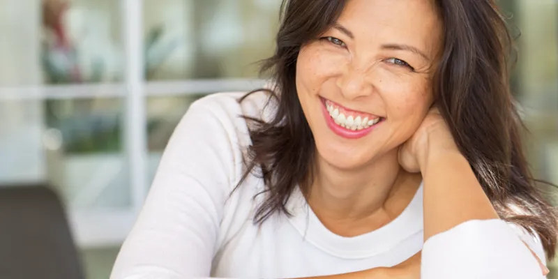 Portrait of smiling woman