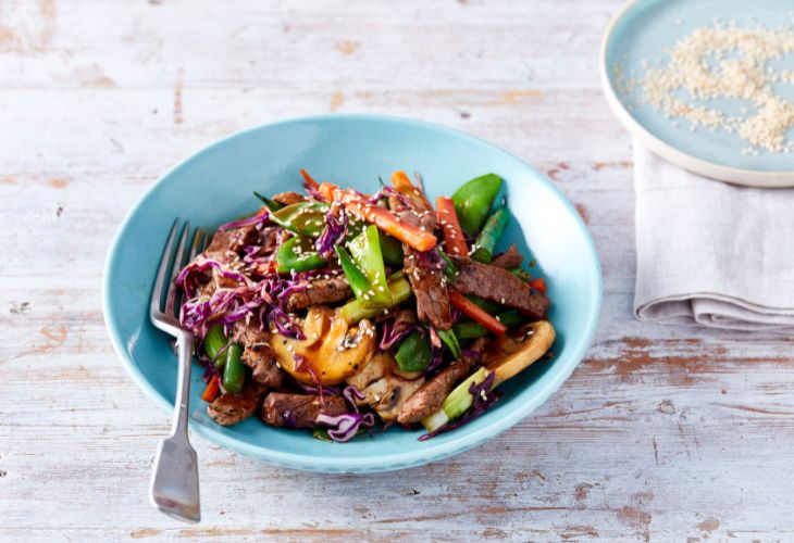 High protein beef bowl